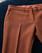 Women's Crepe Cigarette Trousers — Rust (Rust), detail close-up