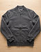 Men's French Terry Padded Bomber Jacket — Charcoal (Charcoal), flat-lay view