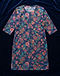Women's Floral Print Kurti — Navy (Navy), flat-lay view