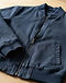 Unisex Canvas Bomber Jacket — Navy (Navy), detail close-up