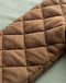 Men's Fleece Blend Quilted Jacket — Brown (Brown), detail close-up