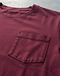 Men's Pocket Detail Premium Cotton Crew Tee — Maroon (Maroon), detail close-up