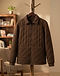 Men's Fleece Blend Quilted Jacket — Brown (Brown), lifestyle setting