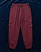 Women's Rayon Cargo Joggers — Maroon (Maroon), flat-lay view