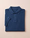 Men's Ribbed Collar Organic Cotton Polo — Blue (Blue), flat-lay view