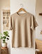 Women's Casual Day Tee — Beige (Beige), lifestyle setting