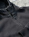 Men's Stretch Denim Lightweight Windbreaker — Black (Black), detail close-up