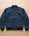 Unisex Canvas Bomber Jacket — Navy (Navy), flat-lay view