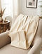 Women's Cotton Silk Pleated Trousers — Cream (Cream), lifestyle setting