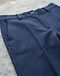 Women's Cotton Twill Tailored Palazzo Pants — Navy (Navy), detail close-up