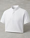 Men's Mandarin Collar Cotton Blend Polo — White (White), product photo