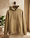 Men's Chino Cotton Pullover Hoodie — Khaki (Khaki), lifestyle setting
