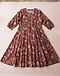 Women's Printed A-Line Kurti — Maroon (Maroon), flat-lay view