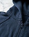 Men's Cotton Twill Fleece Hoodie — Navy (Navy), detail close-up