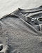 Men's Henley Neck Cotton-Polyester Tee — Grey (Grey), detail close-up