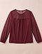 Women's Sheer Overlay Blouse — Maroon (Maroon), product photo