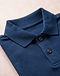 Men's Ribbed Collar Organic Cotton Polo — Blue (Blue), detail close-up