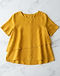 Women's Layered Top — Mustard (Mustard), flat-lay view
