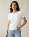 Women's Basic Rayon Tee — White (White), worn or held by model