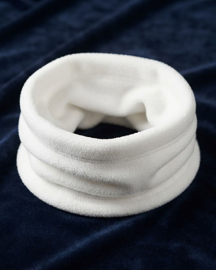 Unisex Fleece Neck Warmer — White (White), product photo