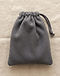 Unisex Fleece Drawstring Bag — Charcoal (Charcoal), flat-lay view