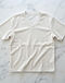 Unisex Fleece V-Neck Tee — White (White), flat-lay view