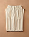 Women's Cotton Silk Pleated Trousers — Cream (Cream), product photo