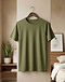 Men's Basic Round Neck Organic Cotton T-Shirt — Olive (Olive), lifestyle setting
