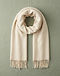 Unisex Wool Blend Lightweight Scarf — Cream (Cream), flat-lay view