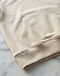 Men's French Terry Kangaroo Pocket Hoodie — Cream (Cream), detail close-up