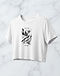 Women's Cropped Graphic Tee — White (White), product photo