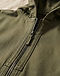 Men's Chino Cotton Zip-Up Hoodie — Olive (Olive), detail close-up