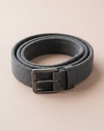 Unisex Fleece Webbed Cotton Belt — Charcoal (Charcoal), product photo