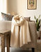 Unisex Wool Blend Lightweight Scarf — Cream (Cream), lifestyle setting