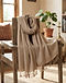 Unisex Cotton Blend Pashmina Wrap Scarf — Beige (Beige), lifestyle setting