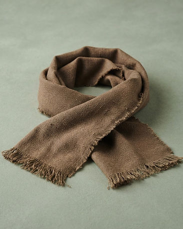 Unisex Canvas Linen Style Scarf — Brown (Brown), product photo