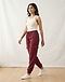 Women's Rayon Cargo Joggers — Maroon (Maroon), worn or held by model