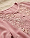 Women's Embroidered Top — Pink (Pink), detail close-up
