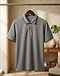 Men's Tipped Collar Cotton-Polyester Polo — Grey (Grey), lifestyle setting