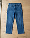 Women's Cotton Twill Cropped Jeans — Blue (Blue), flat-lay view