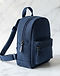 Unisex Canvas Mini Backpack — Navy (Navy), detail close-up