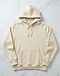 Men's French Terry Kangaroo Pocket Hoodie — Cream (Cream), flat-lay view