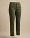 Women's Stretch Denim Linen Blend Trousers — Olive (Olive), product photo