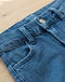 Women's Cotton Twill Cropped Jeans — Blue (Blue), detail close-up