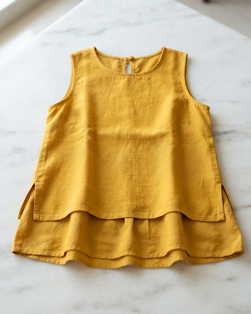 Women's Layered Top — Mustard (Mustard), product photo