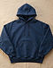 Unisex Oversized Canvas Hoodie — Navy (Navy), flat-lay view