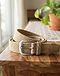 Unisex Premium Cotton Woven Belt — Khaki (Khaki), lifestyle setting