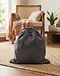 Unisex Fleece Drawstring Bag — Charcoal (Charcoal), lifestyle setting