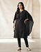 Women's Cape Style Kurti — Black (Black), worn or held by model