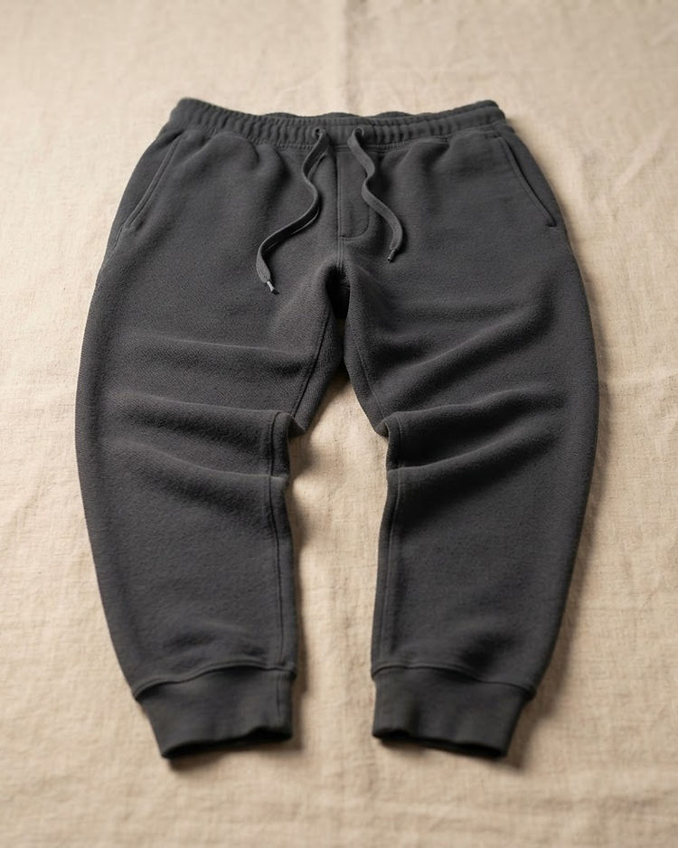 Men's French Terry Drawstring Joggers — Charcoal (Charcoal), product photo